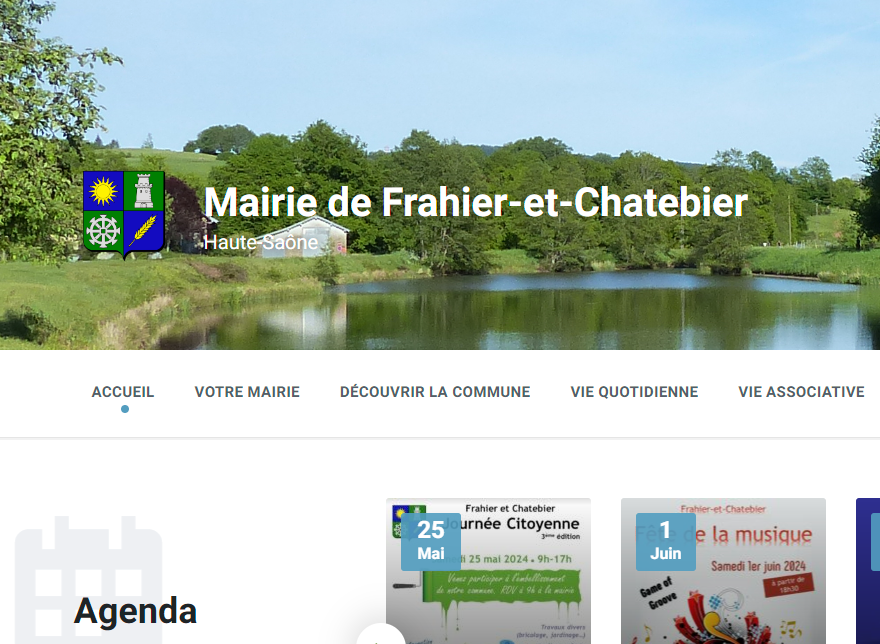 Aperçu du site internet de la Mairie de Frahier-et-Chatebier